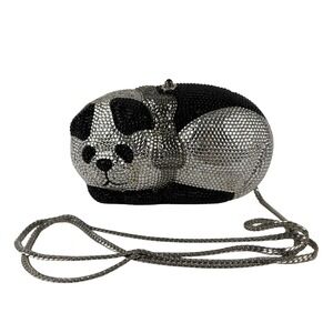 Daniel Ames Panda Crystal Bag Rhinestone Evening Minaudiere Clutch Swarovski